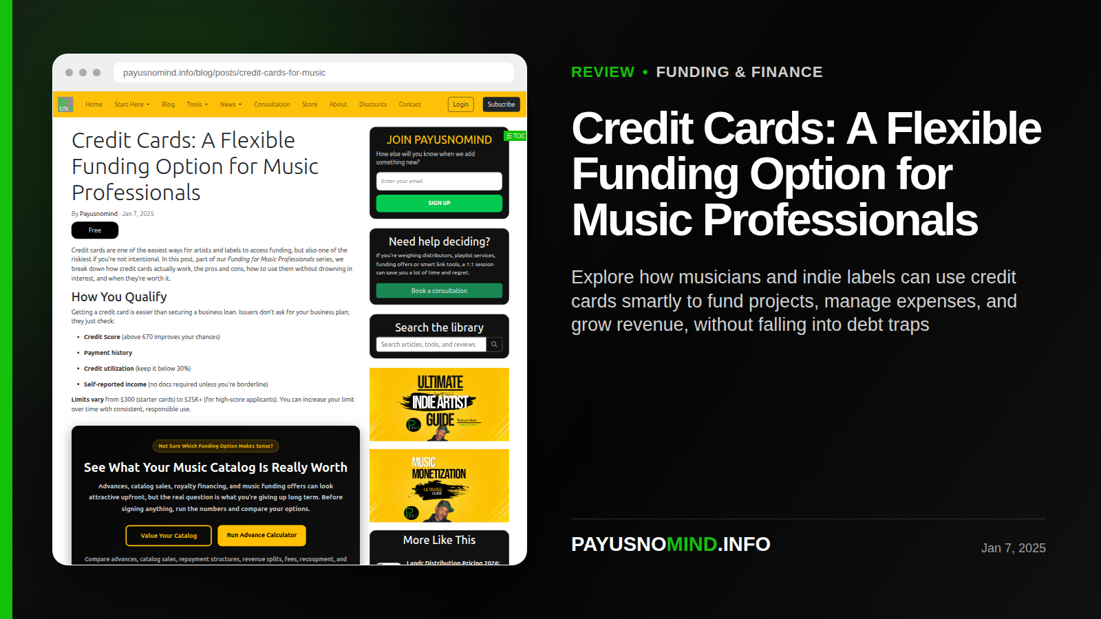 Credit Cards: A Flexible Funding Option for Music Professionals