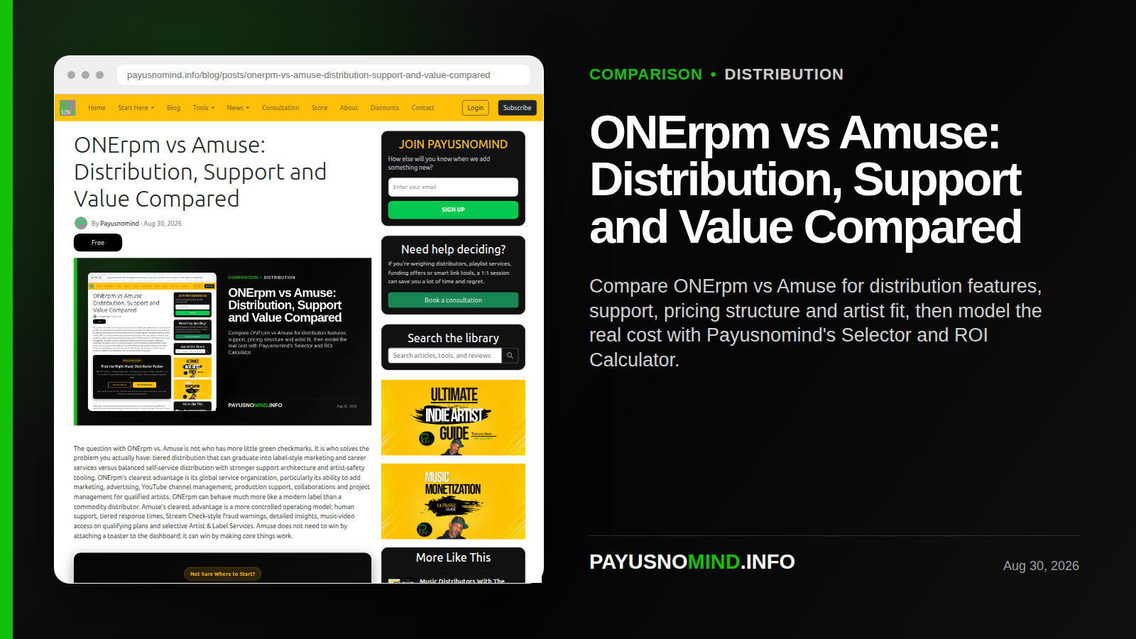 ONErpm vs Amuse: Distribution, Support and Value Compared